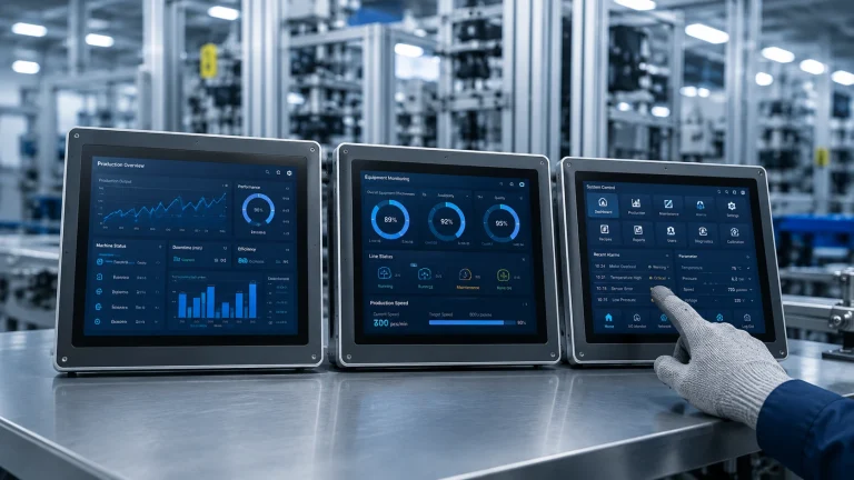 industrial touchscreen, industrial display, capacitive touch screen, resistive touch screen, industrial monitor, touch technology for industrial displays